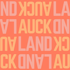 Auckland, New Zealand seamless pattern