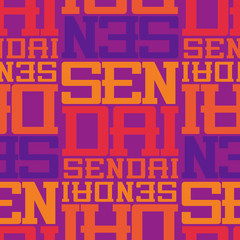 Sendai, japan seamless pattern