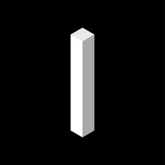 3d Letter I logo icon design template element. Vector illustration