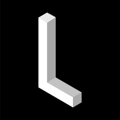 3d Letter L logo icon design template element. Vector illustration