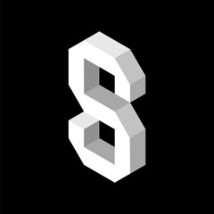 3d Letter S logo icon design template element. Vector illustration