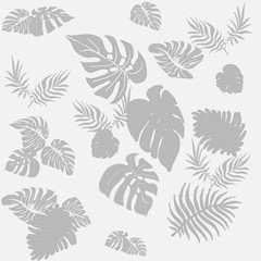 Fototapeta premium Tropical green leaves seamless pattern pink background. Exotic wallpaper