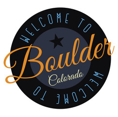 Fototapeta na wymiar Welcome to Boulder Colorado