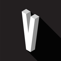 3d Letter V logo icon design template element. Vector illustration
