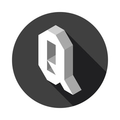 3d Letter Q logo icon design template element. Vector illustration