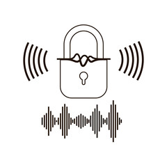 security padlock isolated icon