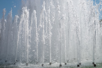Splashes of water fountain.