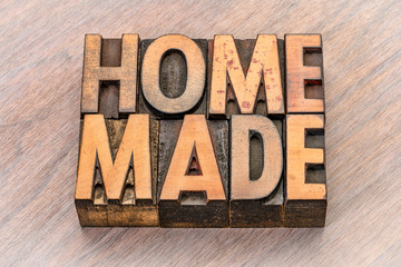 homemade word abstract in wood type