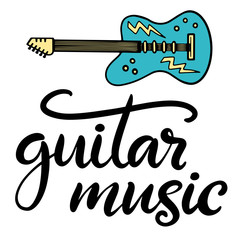 Music festival lettering vector illustration