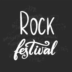 Music festival lettering vector illustration