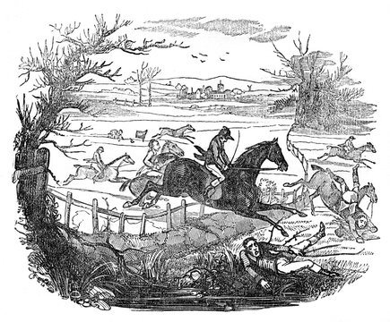 Illustration, Steeplechase at St Albans