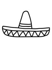 mexikaner sombrero lustig südamerika siesta spanisch hut clipart comic cartoon design