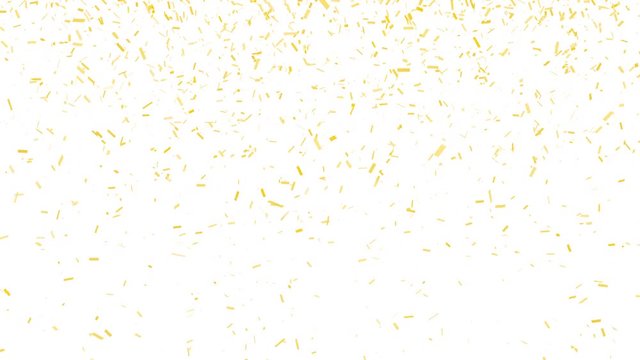 Abstract background with Confetti Particles Simulation Gold on White Background