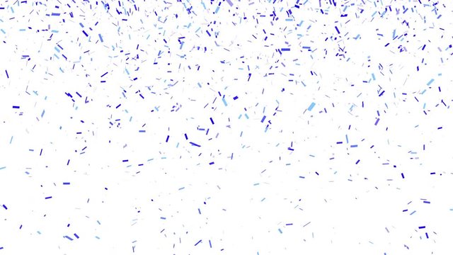Abstract background with Confetti Particles Simulation Blue Color on White Background
