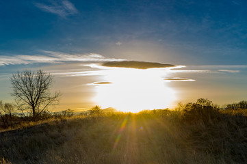 Sunrise or Sunset Colorado meadow