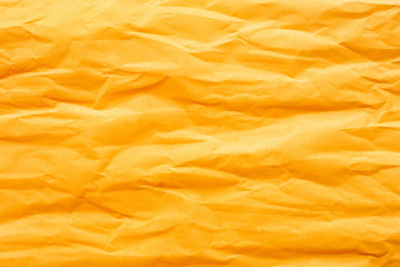Gold yellow crumpled paper