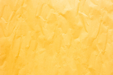 Gold yellow crumpled paper