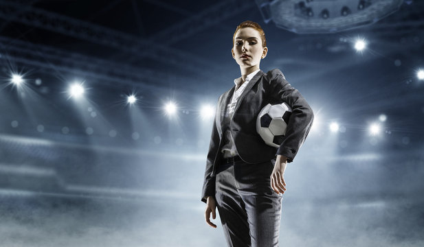 She is playing her own game. Mixed media