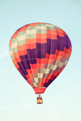 Red and purple hot air balloon