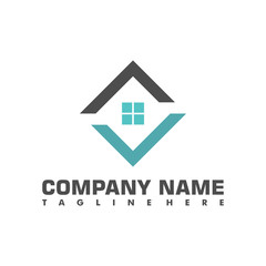 real estate simple flat logo architecture