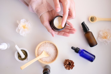 Beauty cosmetic skincare background