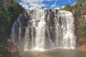 Brazilian waterfall Corumba of Goias 