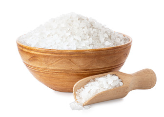 sea salt in ceramic bowl