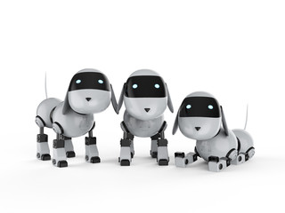 Group of dog robots