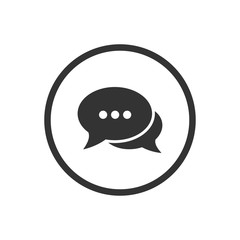 chat bubble speech vector design template