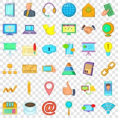 Finance company icons set. Cartoon style of 36 finance company vector icons for web for any design