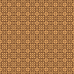 Geometric Pattern With Hand-Drawing Ornament. Vector Super Illustration. For Fabric, Textile. Brown color