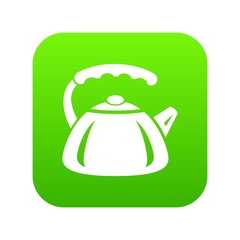 Metal teapot icon. Simple illustration of metal teapot vector icon for web