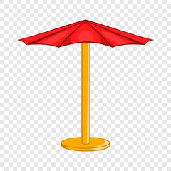 Beach umbrella icon in cartoon style isolated on background for any web design 