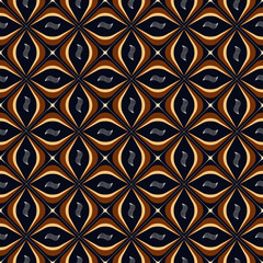 Seamless abstract geometric pattern. Stylish blue and gold background. Seamless geometric pattern can be used for wallpaper, website background, wrapping paper.