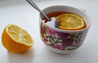 tea with lemon.