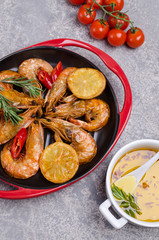 Fried big shrimp