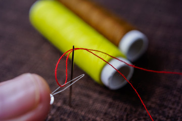 Color cotton sewing threads rolls