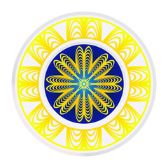 Mandala Ornament. Vector Illustration. For Wedding, Bridal, Valentine's Day, Greeting Card Invitation. Oriental Pattern. Indian, Moroccan, Mystic, Ottoman Motifs. Anti-Stress Therapy Pattern