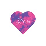 Pink love watercolour vector illustration