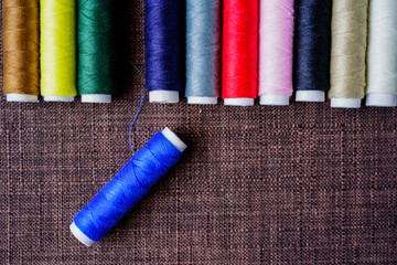 Color cotton sewing threads rolls