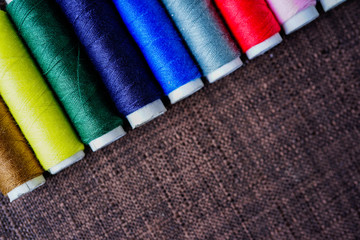 Color cotton sewing threads rolls