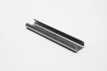 Strip of hog rings - closeup