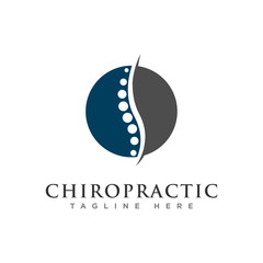 chiropractic logo design vector