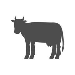 Cow silhouette. Vector.