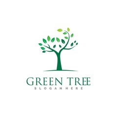 green tree logo illustration 