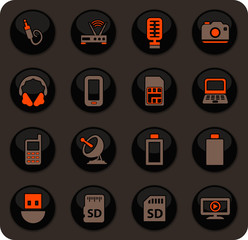 Hi tech icons set