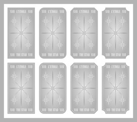 The Star Tarot of the symbols silver and white