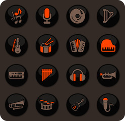 Music icons set