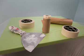 Flexible Spatula, Tapes and Tools for Furniture Protection for Painting