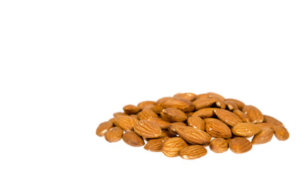 organic almond nuts, healthy quick snack concept